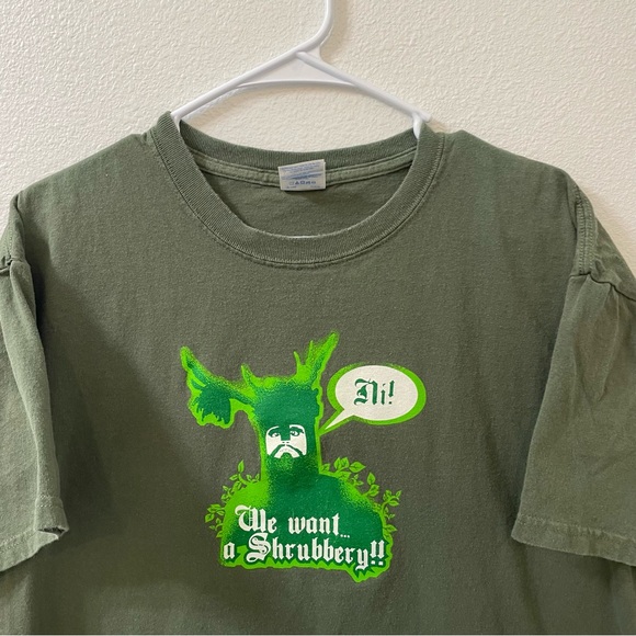 Monty python we want a shrubbery shirt green large - Picture 4 of 5